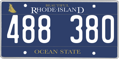 RI license plate 488380