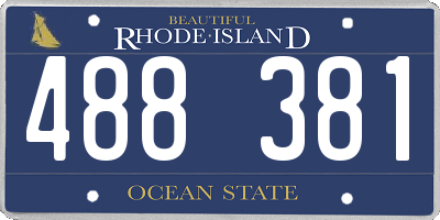 RI license plate 488381