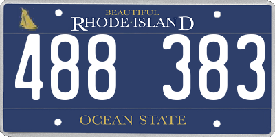 RI license plate 488383