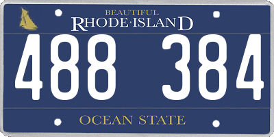 RI license plate 488384