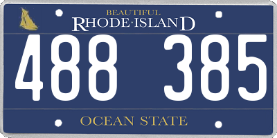 RI license plate 488385