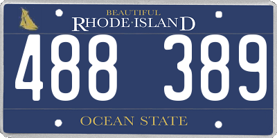 RI license plate 488389