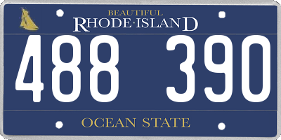 RI license plate 488390
