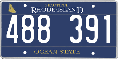 RI license plate 488391
