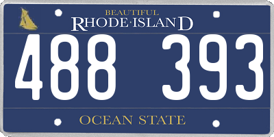 RI license plate 488393