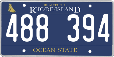 RI license plate 488394