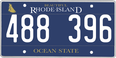 RI license plate 488396