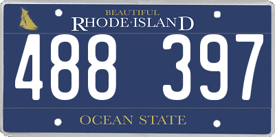 RI license plate 488397