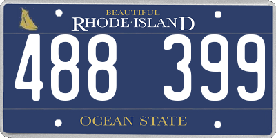 RI license plate 488399