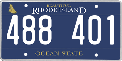 RI license plate 488401