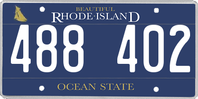 RI license plate 488402