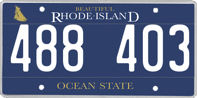 RI license plate 488403