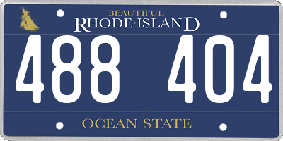 RI license plate 488404