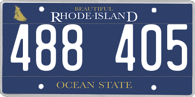 RI license plate 488405