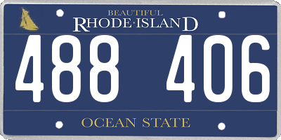 RI license plate 488406