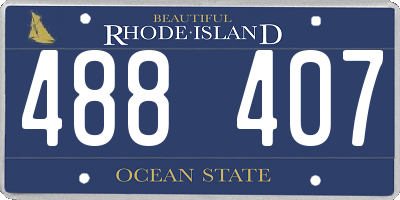 RI license plate 488407