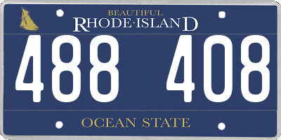 RI license plate 488408