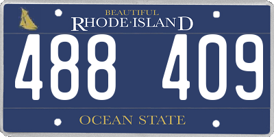 RI license plate 488409