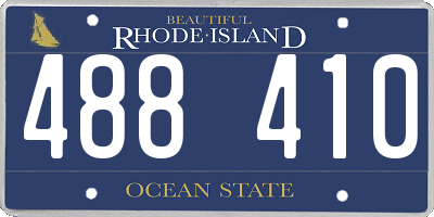 RI license plate 488410