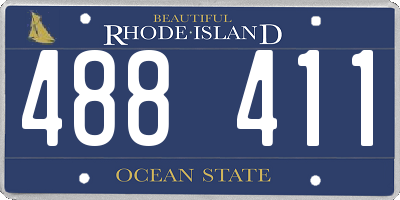 RI license plate 488411