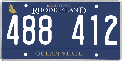 RI license plate 488412