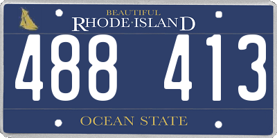 RI license plate 488413
