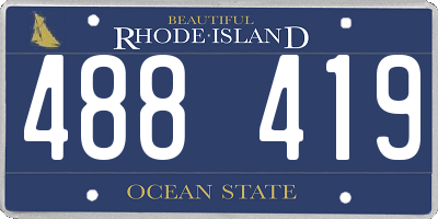 RI license plate 488419