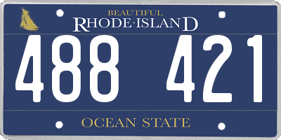 RI license plate 488421