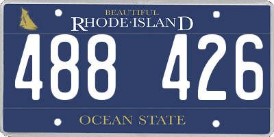 RI license plate 488426