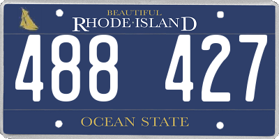 RI license plate 488427