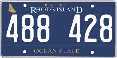 RI license plate 488428