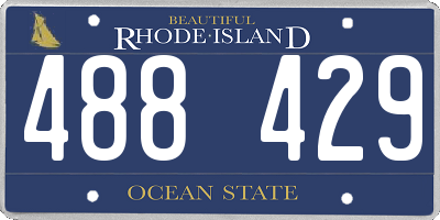 RI license plate 488429