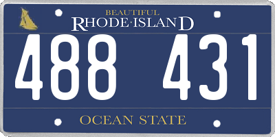 RI license plate 488431