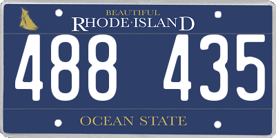 RI license plate 488435