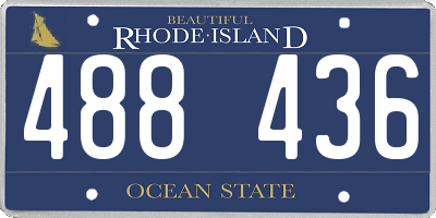 RI license plate 488436