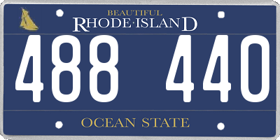 RI license plate 488440