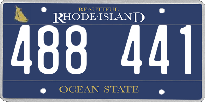 RI license plate 488441