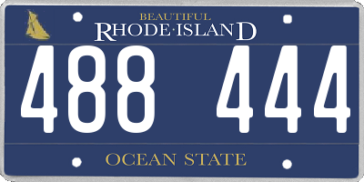 RI license plate 488444
