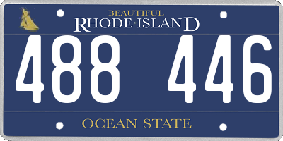 RI license plate 488446