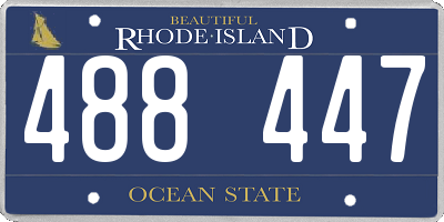 RI license plate 488447
