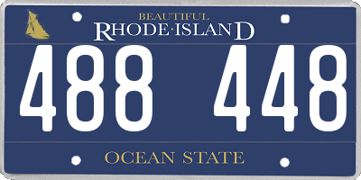 RI license plate 488448
