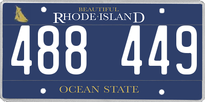 RI license plate 488449