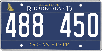RI license plate 488450