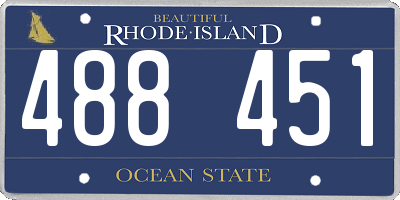 RI license plate 488451