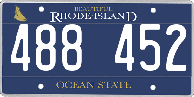 RI license plate 488452