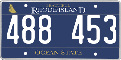 RI license plate 488453