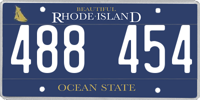 RI license plate 488454