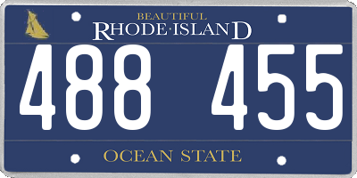 RI license plate 488455