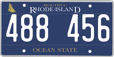 RI license plate 488456