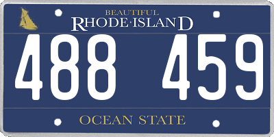 RI license plate 488459